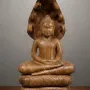Sculptures, statuettes and miniatures - Buddha protected by Naga - SATCHA