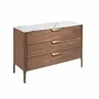 Chests of drawers - Walnut and fiberglass marble-effect dresser - ANGEL CERDÁ