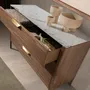 Chests of drawers - Walnut and fiberglass marble-effect dresser - ANGEL CERDÁ