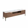 Sideboards - Fiberglass TV cabinet with marble and walnut effect - ANGEL CERDÁ
