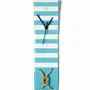 Clocks - Nautic light blue wall clock 10x41 cm - CARNEOL GLASS