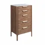 Chests of drawers - Walnut chiffonier and marble imitation glass - ANGEL CERDÁ