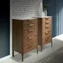 Chests of drawers - Walnut chiffonier and marble imitation glass - ANGEL CERDÁ