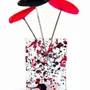 Christmas garlands and baubles - Small rustic Christmas hanger with a pine tree - CARNEOL GLASS