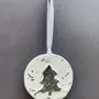 Christmas garlands and baubles - Large rustic Christmas hanger with a heart - CARNEOL GLASS