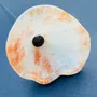 Floral decoration - Calabel flower for outdoor in cream -orange color - CARNEOL GLASS