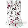 Vases - Small 8x13 cm transparent vase with white-black spots - CARNEOL GLASS