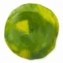 Floral decoration - Large size glass flower for outdoor use in yellow, light green colour with 50 cm stainless steel stem - CARNEOL GLASS