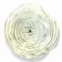 Floral decoration - Large size glass flower for outdoor use in turquoise colour with 50 cm stainless steel stem - CARNEOL GLASS