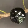Floral decoration - Medium -sized glass calabel flower for outdoor in red-black colour with 43 cm stainless steel stem. - CARNEOL GLASS
