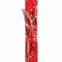 Floral decoration - Round small glass flower for indoor use in white colour with 43 cm stainless steel stem - CARNEOL GLASS