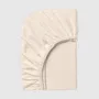 Bed linens - Jersey Fitted Sheet, 90/200/25cm, Light Ecru - DILIOS