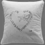 Fabric cushions - Cotton-linen cushion cover, minimalist illustration. - COSETTE ET LES LYS
