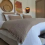 Bed linens - TINO COTTON AND LINEN CINNAMON WAFFLE DUVET - MAISON D'ÉTÉ