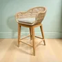 Lawn chairs - CHT13 teak bar chair - BALINAISA