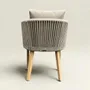 Fauteuils de jardin - Chaise en teck et lanières grises - CHT22 - BALINAISA