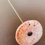 Floral decoration - Round small glass flower for outdoor use in white, red, black - CARNEOL GLASS