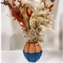 Vases - 3D PETRA Vase en argile émaillé BLEU - COMMON PLACE YOUR URBAN JUNGLE