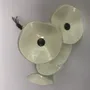 Floral decoration - Small Glass Flower For Outside In White On Flexible Stem - CARNEOL GLASS