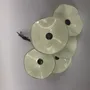 Floral decoration - Small Glass Flower For Outside In White On Flexible Stem - CARNEOL GLASS