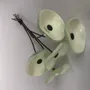 Floral decoration - Small Glass Flower For Outside In White On Flexible Stem - CARNEOL GLASS