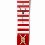 Clocks - Nautic red-white wall clock 10x41 cm - CARNEOL GLASS