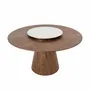 Tables Salle à Manger - Table à manger rotative ronde en noyer - ANGEL CERDÁ