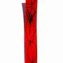 Clocks - Geo red-black wall clock 6x41 cm - CARNEOL GLASS