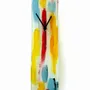Horloges - Horloge murale jaune-bleu Amazonas 10x41 cm - CARNEOL GLASS