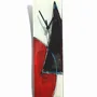 Clocks - Geometry white-red wall clock 10x41 cm - CARNEOL GLASS