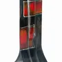 Vases - Elegant black-red vase with burnt in paint 14x36 cm - CARNEOL GLASS