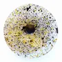 Décorations florales - Petite fleur ronde en verre pour l'extérieur de couleur transparente, jaune, noire avec tige en acier inoxydable de 43 cm - CARNEOL GLASS