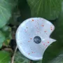 Floral decoration - Round small flower for outdoor use in white-orange colour - CARNEOL GLASS