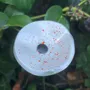 Floral decoration - Round small flower for outdoor use in white-orange colour - CARNEOL GLASS