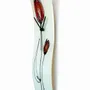 Clocks - Tulip wall clock with red-orange tulips 10x41 cm - CARNEOL GLASS