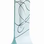 Vases - Vase blanc 14x36 cm avec lignes noires - CARNEOL GLASS