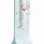 Vases - White Splash 14x36 vase with black-red colours - CARNEOL GLASS