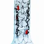 Vases - Miró 14x36 cm vase with transparent-black-red colour - CARNEOL GLASS