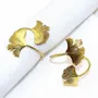 Christmas table settings - Napkin ring - ginkgo leaf - silver or gold - SOSTRAW & SMARTTHINGS