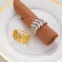 Christmas table settings - Napkin ring - Small leaves - Silver or gold - SOSTRAW & SMARTTHINGS