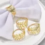 Christmas table settings - Napkin ring - Small leaves - Silver or gold - SOSTRAW & SMARTTHINGS