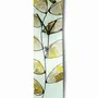 Horloges - Horloge murale jaune doré Leaf 10x41 cm - CARNEOL GLASS