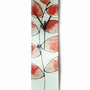 Clocks - Leaf salmon-white wall clock 10x41 cm - CARNEOL GLASS