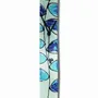 Horloges - Horloge murale Leaf bleu clair/bleu foncé 6x41 cm - CARNEOL GLASS
