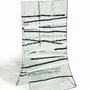 Vases - Small transparent vase with white-black stripes in 8x13 cm - CARNEOL GLASS