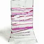 Vases - Small transparent vase with white-fuscia-violet stripes in 8x13 cm - CARNEOL GLASS