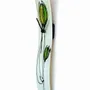 Clocks - Tulip wall clock with yellow-green tulips 6x41 cm - CARNEOL GLASS