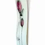 Clocks - Tulip wall clock with fuscia tulips 10x41 cm - CARNEOL GLASS