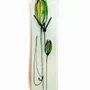 Horloges - Horloge murale tulipe avec tulipes jaune-vert 10x41 cm - CARNEOL GLASS