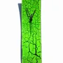 Clocks - Crackled green wall clock 10x41 cm - CARNEOL GLASS